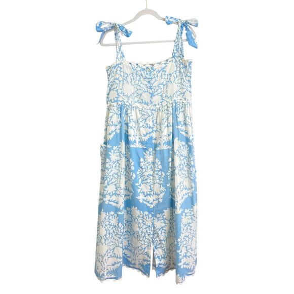 Juliet Dunn Pastel Blue Palladio Tie Shoulder Midi Dress Tuckernuck Ric Rac - Picture 12 of 14